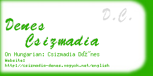 denes csizmadia business card